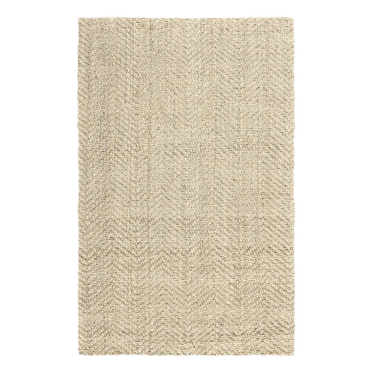 Classic Home herringbone jute area rug with natural woven texture, perfect for adding warmth and style to any room.