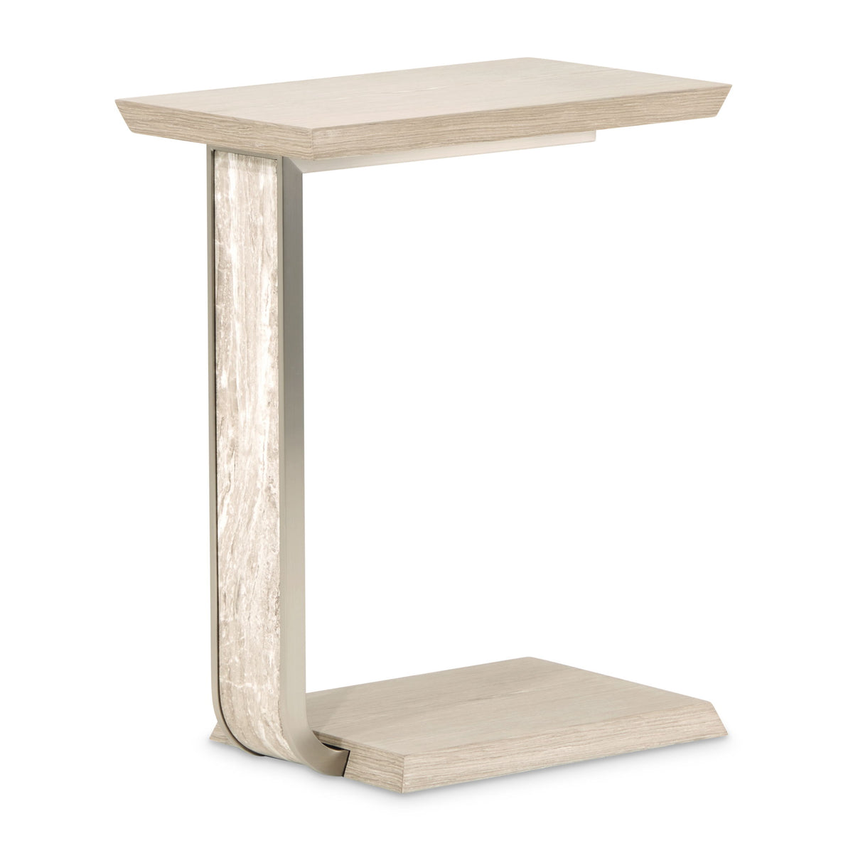Lotus Bay - C-Shaped Accent Table - Sand - R&R Furniture Gallery (Fountain Valley, CA)
