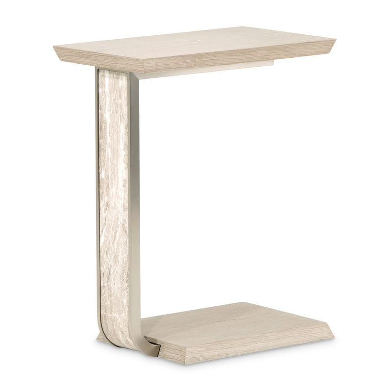 Lotus Bay - C-Shaped Accent Table - Sand - R&R Furniture Gallery (Fountain Valley, CA)