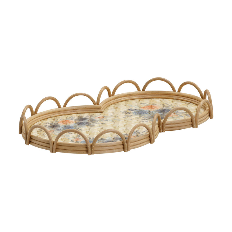 Corey - Figure Eight Bamboo Tray - Multi - R&R Furniture Gallery (Fountain Valley, CA)