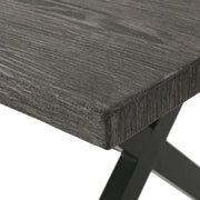 Noble House Rolando outdoor aluminum dining table with steel frame, modern patio table for outdoor dining and entertaining.