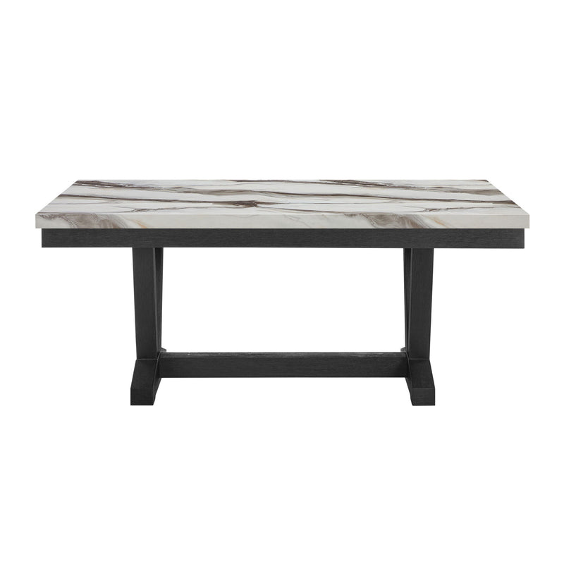 Panda - Dining Table And Trestle Base - Black - R&R Furniture Gallery (Fountain Valley, CA)