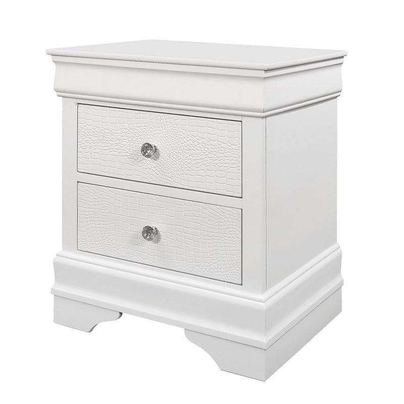 Shaker - Crocodile Metallic Nightstand - R&R Furniture Gallery (Fountain Valley, CA)