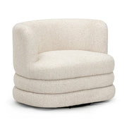 Astor - Heavy Boucle Swivel Hotel Lounge Chair - Cream - R&R Furniture Gallery (Fountain Valley, CA)