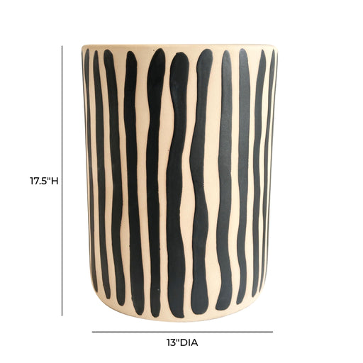 Tempest - Ceramic Table - Black Stripes - R&R Furniture Gallery (Fountain Valley, CA)