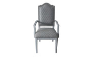 House Marchese - Arm Chair (Set of 2) - Two Tone Gray Fabric & Pearl Gray - R&R Furniture Gallery (Fountain Valley, CA)