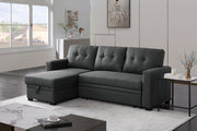 Upholstered Pull Out Sectional Sofa With Chaise - R&R Furniture Gallery (Fountain Valley, CA)