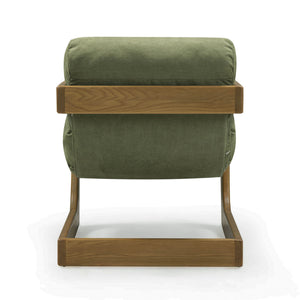 Palma - Upcycled Fabric Accent Chair - Green