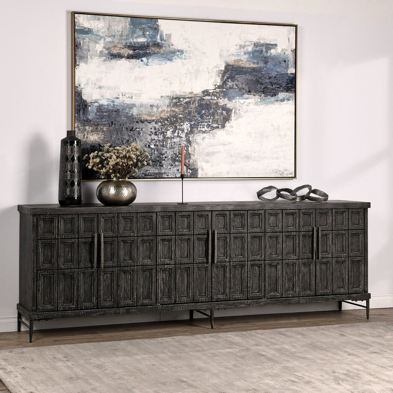Willmark - 6 Door Iron Leg Sideboard - R&R Furniture Gallery (Fountain Valley, CA)