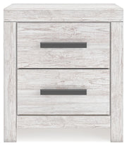 Cayboni - Two Drawer Night Stand - Whitewash - R&R Furniture Gallery (Fountain Valley, CA)
