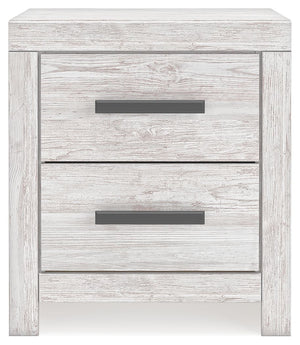 Cayboni - Two Drawer Night Stand - Whitewash - R&R Furniture Gallery (Fountain Valley, CA)
