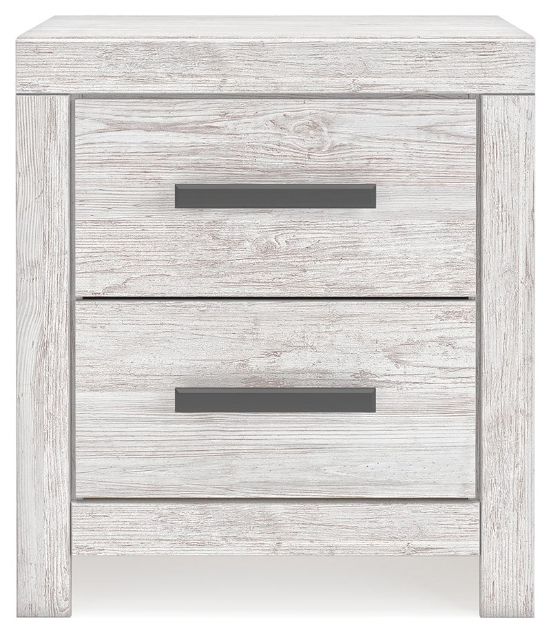 Cayboni - Two Drawer Night Stand - Whitewash - R&R Furniture Gallery (Fountain Valley, CA)