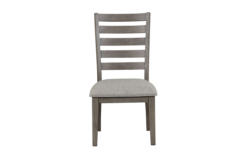 Side Dining Chair With Ladder Back (Set of 2) - Gray - R&R Furniture Gallery (Fountain Valley, CA)