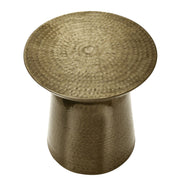 Drum Accent Side Table, Hammered Texture - R&R Furniture Gallery (Fountain Valley, CA)