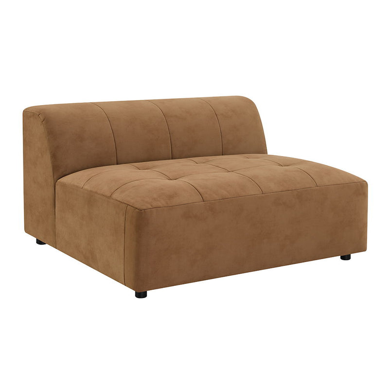 Zoey - Modular - Armless Chair - Chocolate Suede - R&R Furniture Gallery (Fountain Valley, CA)