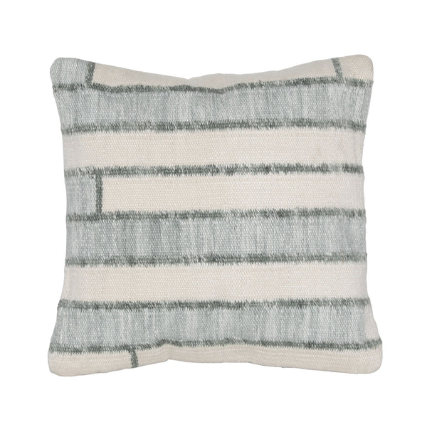 Ashma - Outdoor Pillow - Seafoam Green And Ivory