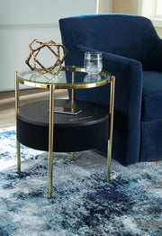Nedman - Accent Table With Speaker - Black / Gold Finish - R&R Furniture Gallery (Fountain Valley, CA)