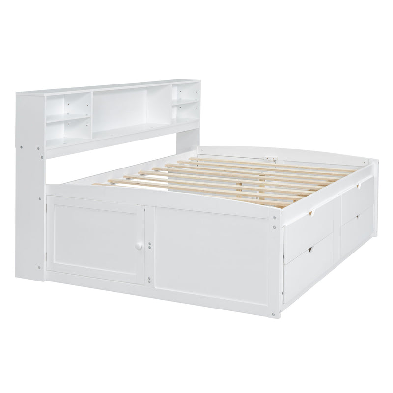 Daybed With 2 Bedside Cabinets, Upper Shelves And 4 Drawers - R&R Furniture Gallery (Fountain Valley, CA)