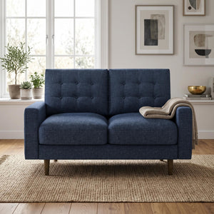Loveseat Sofa, Tufted Back Upholstered 2 Seat Couch