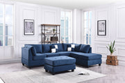 Glory Furniture Malone Comfort Sectional sofa in neutral fabric with plush cushions and modern design.