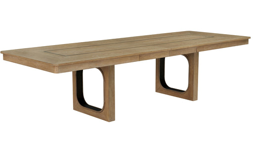 Escape - Extendable Dining Table - Glazed Natural Oak / Black Metal Trim - R&R Furniture Gallery (Fountain Valley, CA)