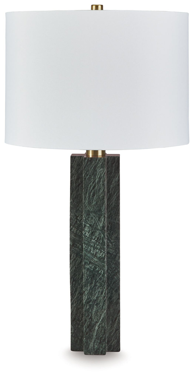 Keegan - Marble Table Lamp - Green - R&R Furniture Gallery (Fountain Valley, CA)