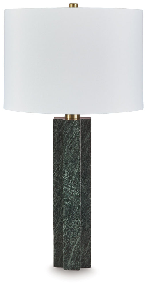 Keegan - Marble Table Lamp - Green - R&R Furniture Gallery (Fountain Valley, CA)