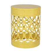 Modern outdoor metal large end table by Noble House with sleek design, perfect for patio or garden lounging.