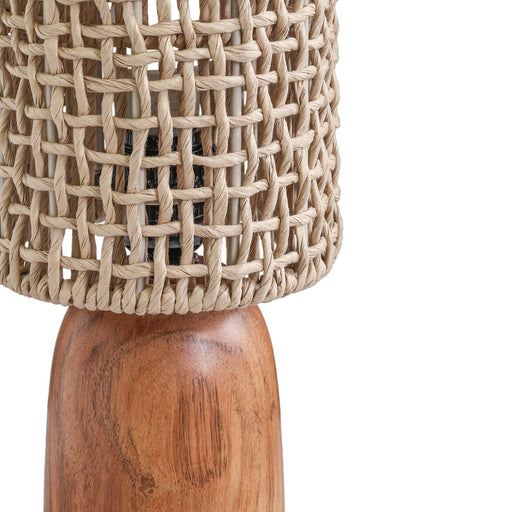 Kombu - Raffia and Wood Small Table Lamp - Natural - R&R Furniture Gallery (Fountain Valley, CA)