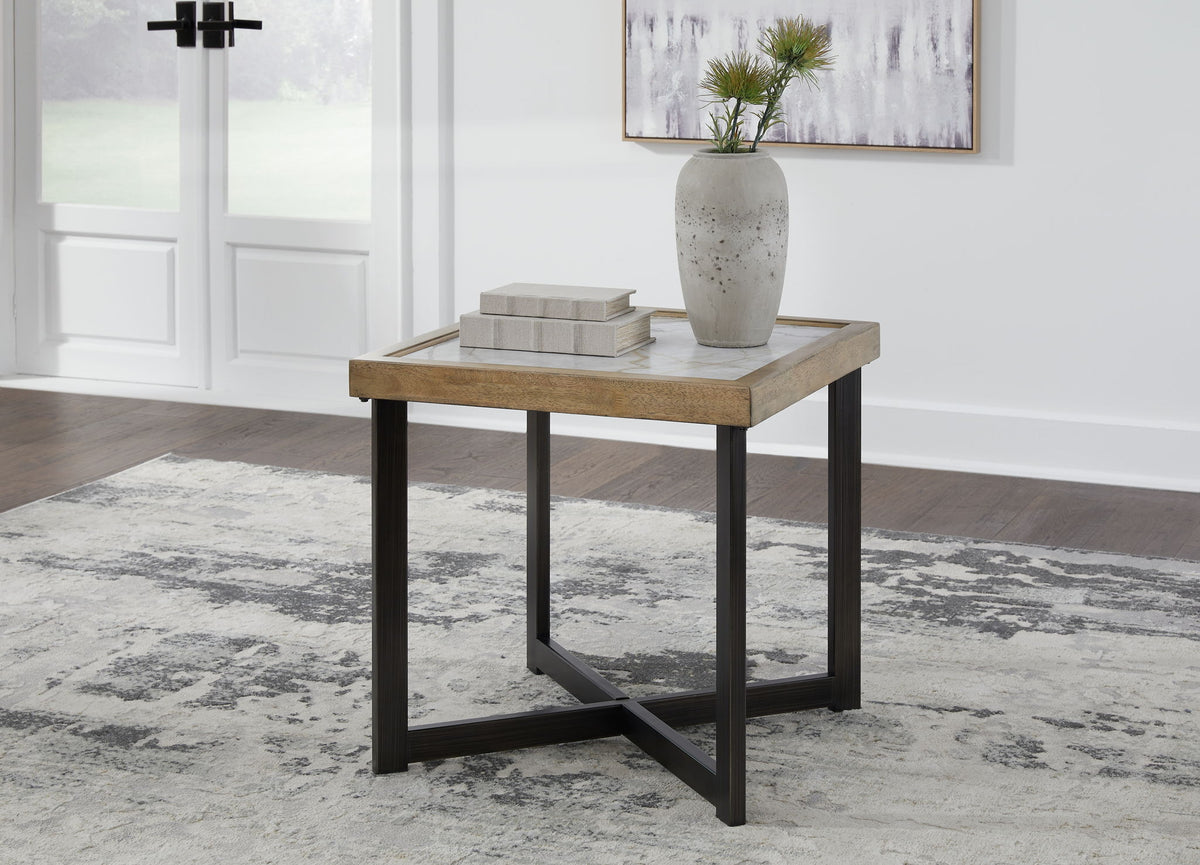 Montia - Square End Table - Multi - R&R Furniture Gallery (Fountain Valley, CA)