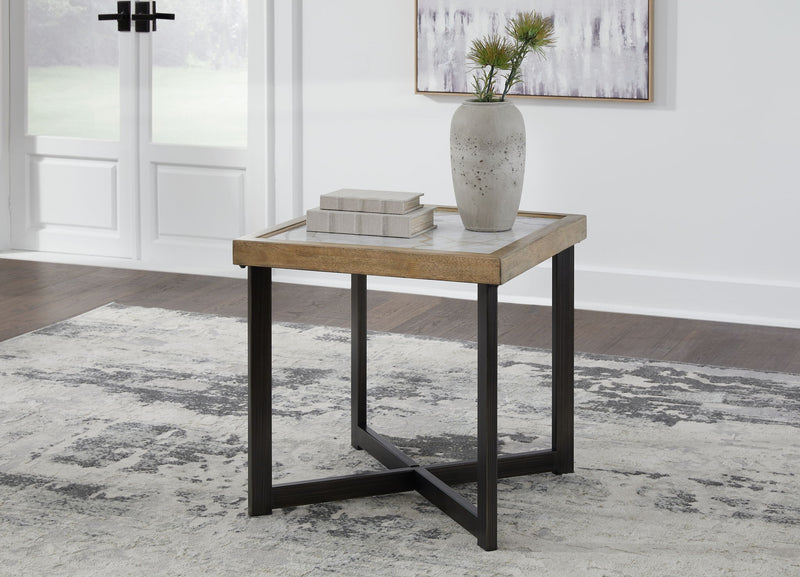 Montia - Square End Table - Multi - R&R Furniture Gallery (Fountain Valley, CA)