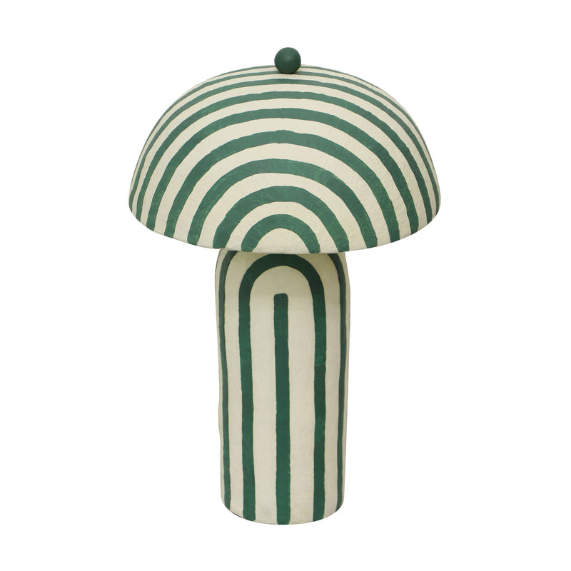 Maiori - Striped Papier Mache Table Lamp - R&R Furniture Gallery (Fountain Valley, CA)