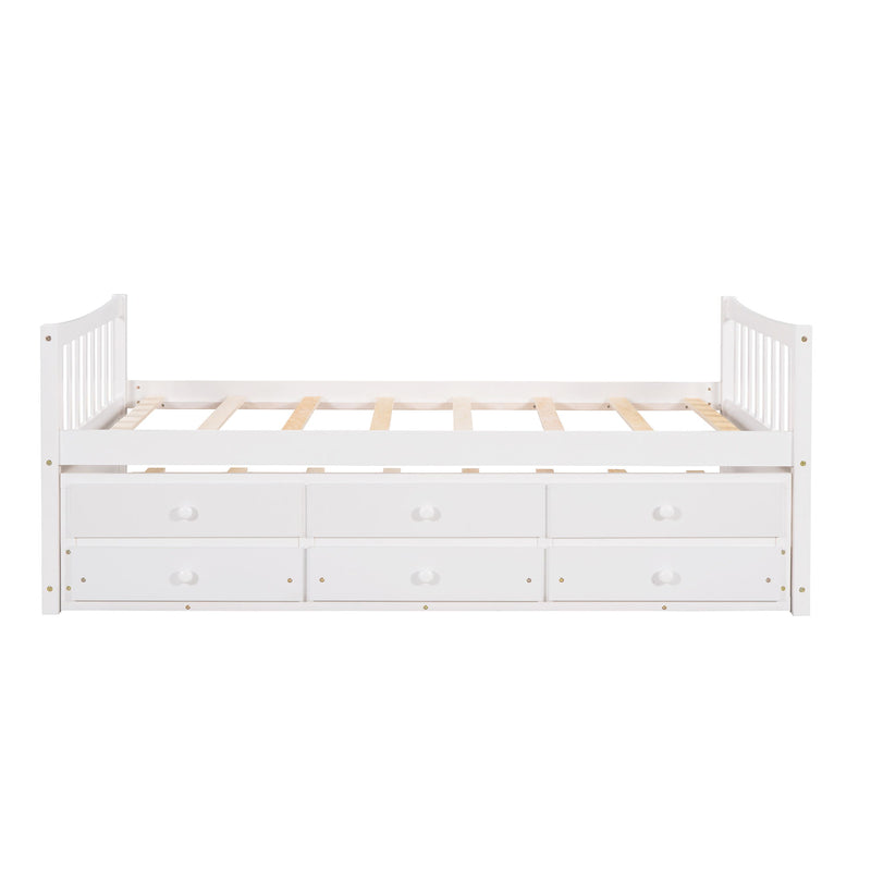 Twin Size Daybed With Trundle And Drawers - R&R Furniture Gallery (Fountain Valley, CA)