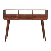 Triple Curved Console Table - Brown - R&R Furniture Gallery (Fountain Valley, CA)