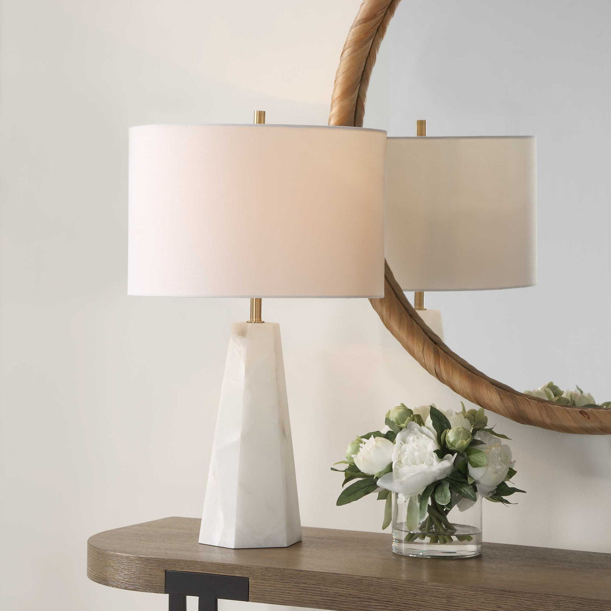 Table Lamp - White Marble