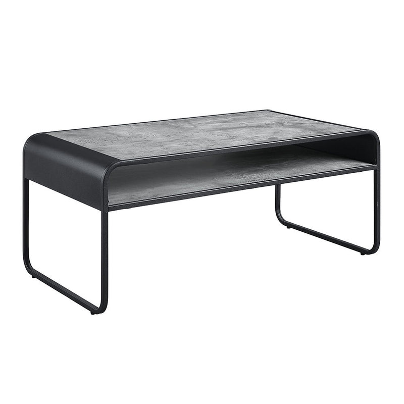 Raziela - Coffee Table - Concrete Gray & Black - R&R Furniture Gallery (Fountain Valley, CA)