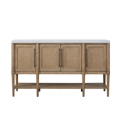 Cement Topped Server With Cane Insets - Sand - R&R Furniture Gallery (Fountain Valley, CA)