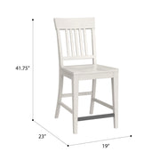 Slat Back Counter Stools (Set of 2) - White - R&R Furniture Gallery (Fountain Valley, CA)