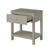 Dylan - Wooden End Side Table Nightstand With Glass Top And Drawer - R&R Furniture Gallery (Fountain Valley, CA)