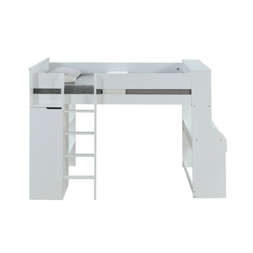 Ragna - Twin Loft Bed With Desk & Wardrobe - White - R&R Furniture Gallery (Fountain Valley, CA)