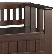 Acadian - Entryway Storage Bench With Shelf - Brown - R&R Furniture Gallery (Fountain Valley, CA)