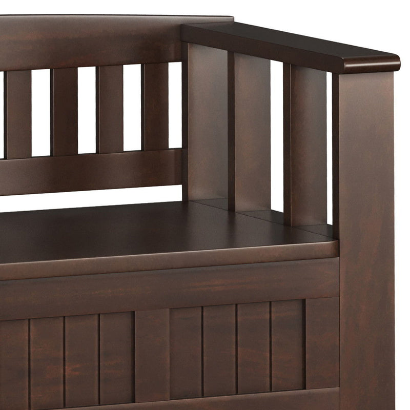 Acadian - Entryway Storage Bench With Shelf - Brown - R&R Furniture Gallery (Fountain Valley, CA)