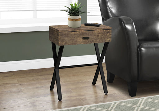 Accent Side X Table, Storage Drawer, Contemporary & Modern - R&R Furniture Gallery (Fountain Valley, CA)