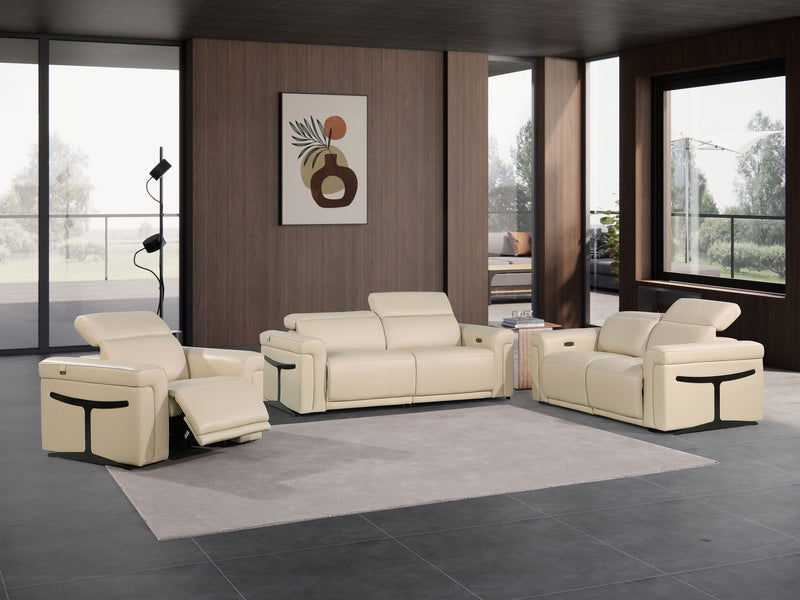 1126 - Top Grain Power Reclining Italian Leather Living Room Set - R&R Furniture Gallery (Fountain Valley, CA)