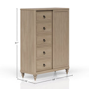 5 Drawer Door Chest - Sand - R&R Furniture Gallery (Fountain Valley, CA)