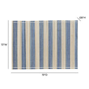 Set of four bamboo placemats from TOV Furniture Jora collection, natural woven texture for dining table decoration