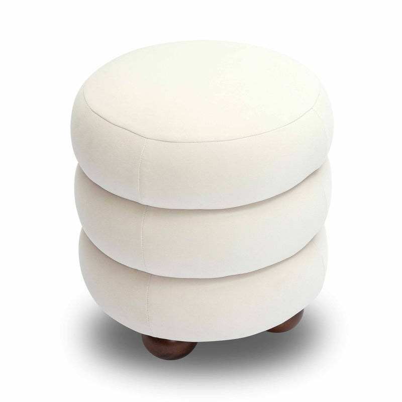 Stefanie - Velvet Ottoman - R&R Furniture Gallery (Fountain Valley, CA)