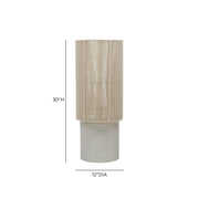 TOV Furniture Mondada concrete floor lamp with a modern, minimalist design and cylindrical base in a contemporary setting.