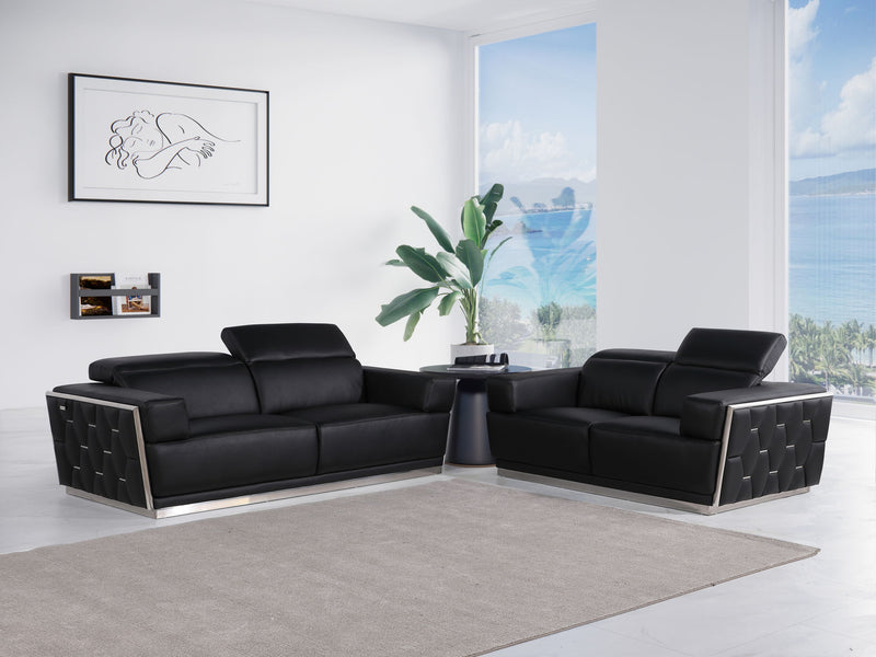 1111 - Leather Living Room Set - R&R Furniture Gallery (Fountain Valley, CA)