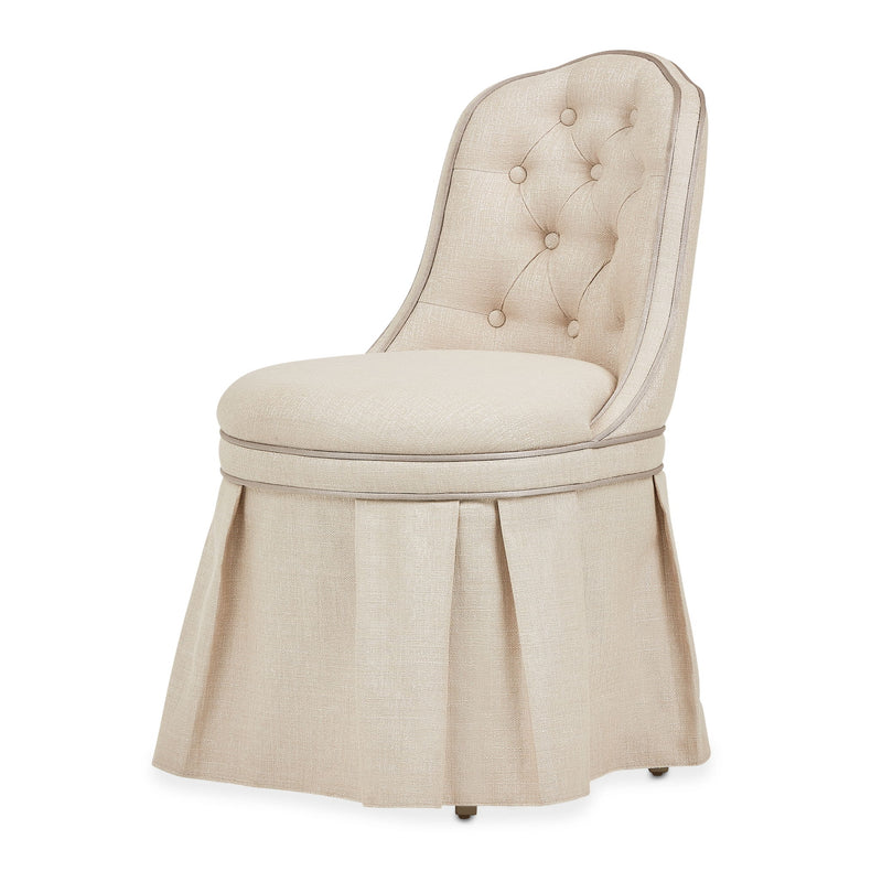 Villa Cherie - Tufted Vanity Chair - Frosted Pearl - R&R Furniture Gallery (Fountain Valley, CA)
